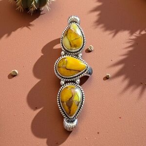 HONEY DAHLIA TURQUOISE RING 925 STERLING SILVER SIZE 8